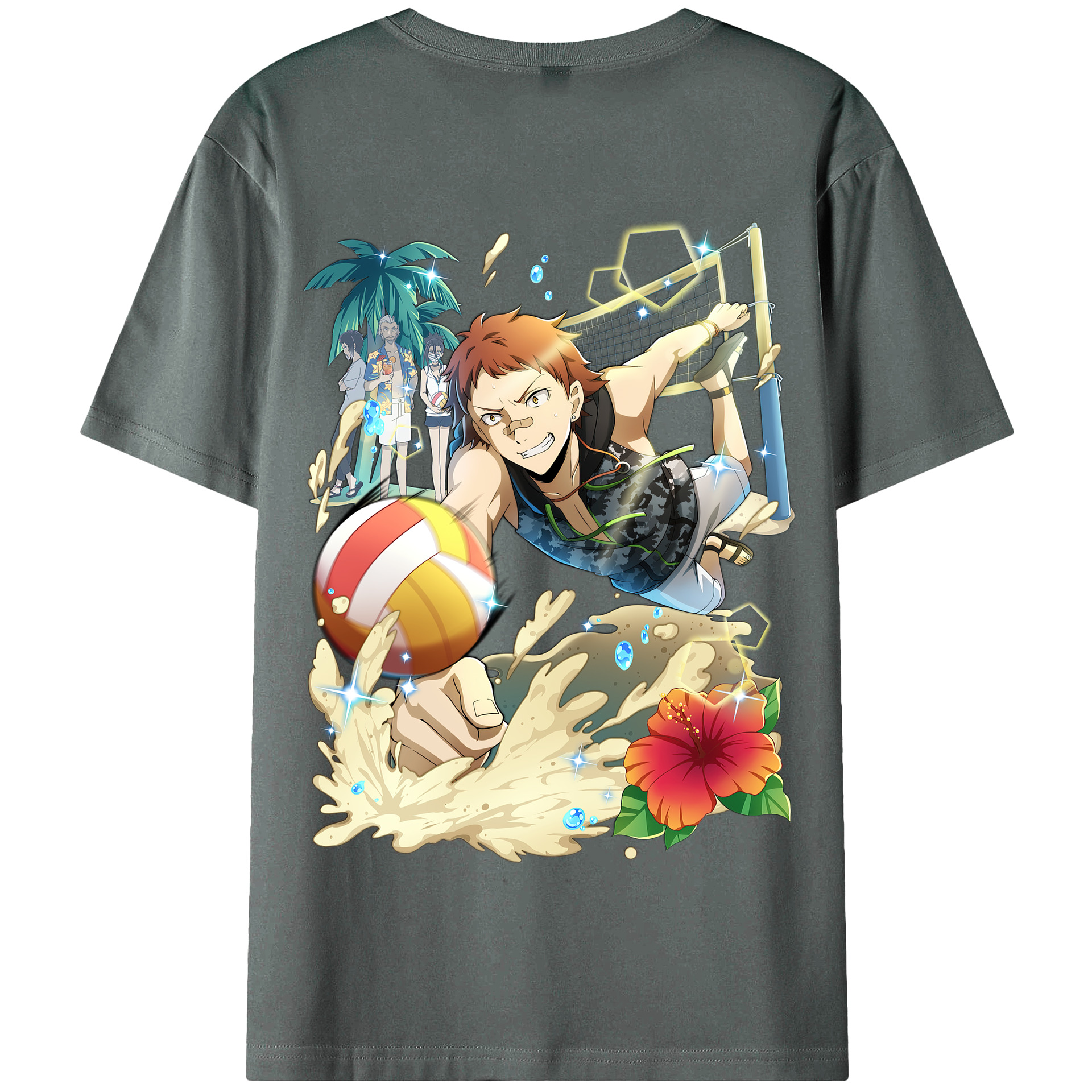 （画像用） 文豪ストレイドッグス Bungo Stray Dogs 綿100％半袖Tシャツ（背面プリント）